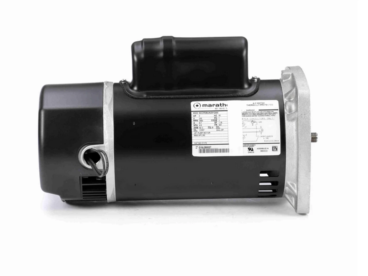 C1173 Marathon 1 1/2 Hp 2-Comp. Square-Flange Jet Pump Motor 3600 RPM 230V ODP 56Y Frame (no Base) 3 C1173 Marathon 1 1/2 Hp 2-Comp. Square-Flange Jet Pump Motor 3600 RPM 230V ODP 56Y Frame (no Base) - Image 3