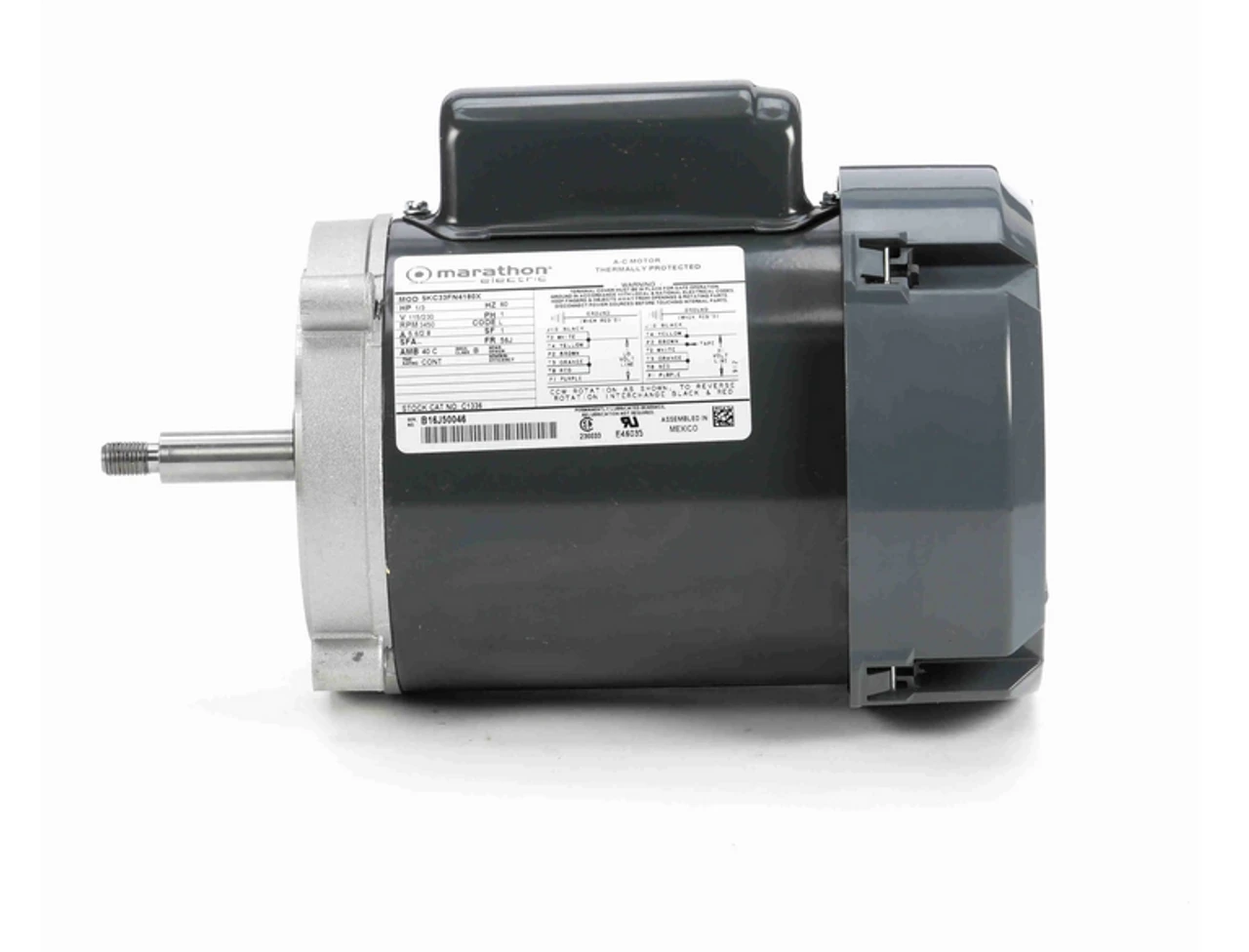 1/3 Hp Basic Jet Pump Motor 3600 RPM 115/230V TEFC 56J Frame (no Base) 3 1/3 Hp Basic Jet Pump Motor 3600 RPM 115/230V TEFC 56J Frame (no Base) - Image 3
