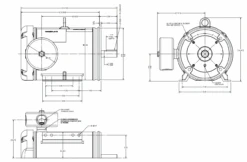 132647.00 Leeson Extreme Duck 3 Hp 1800 RPM 230/460V 3-Phase 184TC Frame TEFC (base) Motor -Motor Warehouse Store 1347 line 31215.1690472932