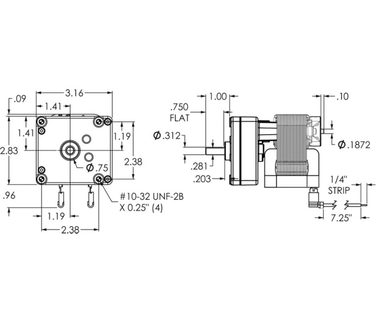 Dayton Model 1MBF5 Gear Motor 6.6 RPM 1/229 Hp 115V (Old Model 2Z806) 2 Dayton Model 1MBF5 Gear Motor 6.6 RPM 1/229 Hp 115V (Old Model 2Z806) - Image 2