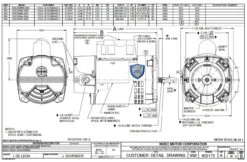ET3215 US Motors 1 1/2 Hp ODP 3450 RPM 56Y 115/208-230V Hayward Replacement Pool Pump Motor
