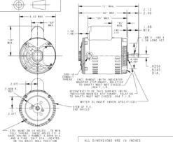 C338 Marathon 1 Hp (1 Speed) 115/208-230V 3600 RPM ODP 56C Frame Cap Start Oil Burner Motor -Motor Warehouse Store 338 line 00340.1634231056