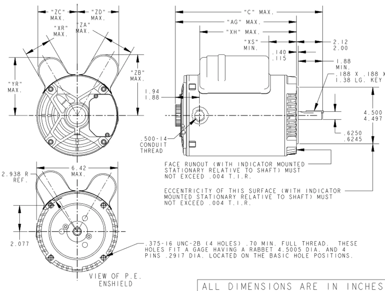 C340 Marathon 3 Hp Basic Jet Pump Motor 3600 RPM 115/230V ODP 56C Frame (no Base) 4 C340 Marathon 3 Hp Basic Jet Pump Motor 3600 RPM 115/230V ODP 56C Frame (no Base) - Image 4