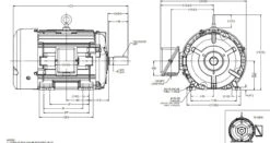 Y386 Marathon 25 Hp 460 Volt 1800/900 RPM (2 Speed) TEFC 286T Frame 3-Phase Cooling Tower Motor -Motor Warehouse Store 386 line 72373.1635448345