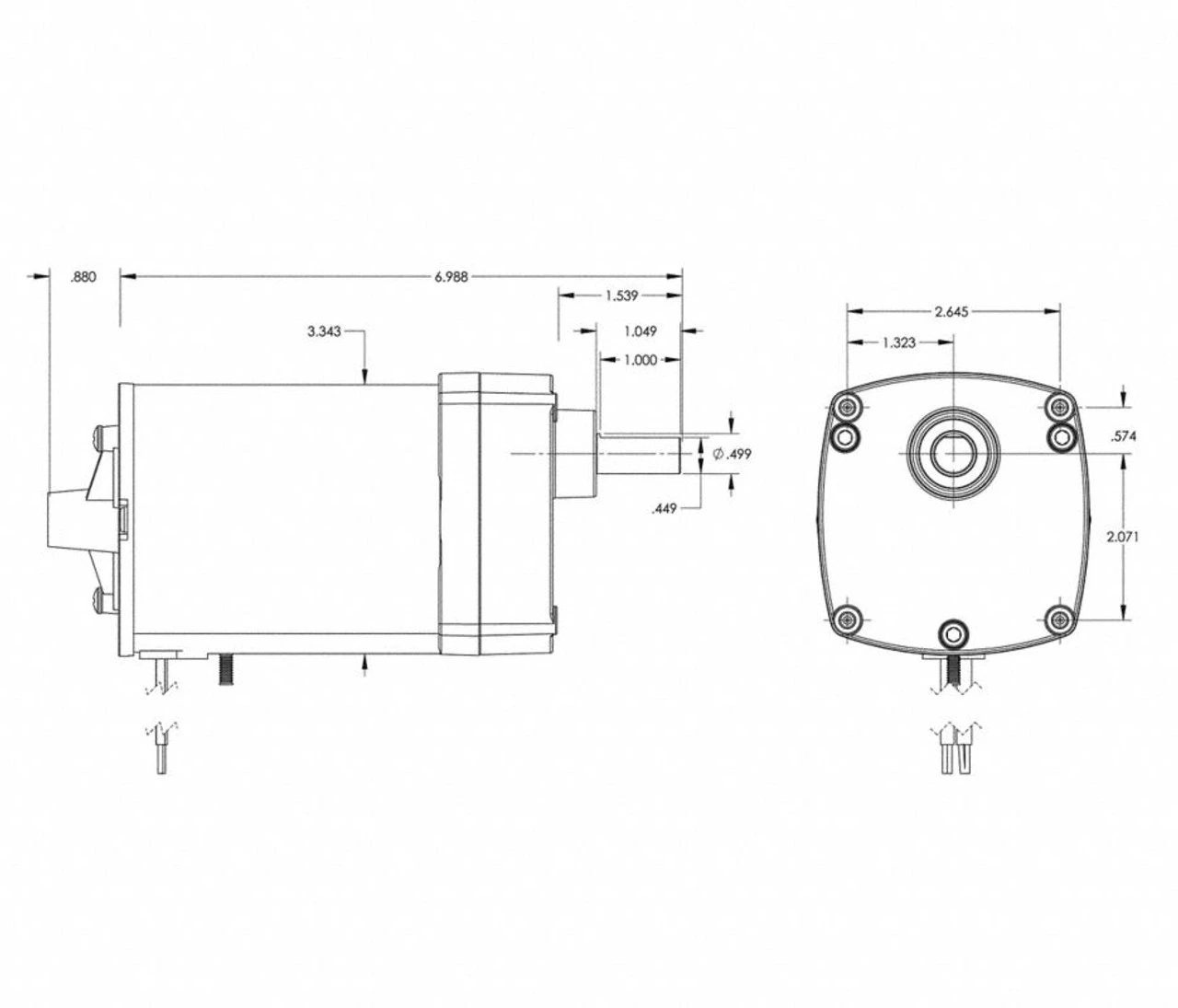 Dayton Model 453R95 Gear Motor 60 RPM 1/25 Hp 115V 60/50HZ 2 Dayton Model 453R95 Gear Motor 60 RPM 1/25 Hp 115V 60/50HZ - Image 2