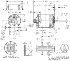 4733 Marathon 1/4 Hp (1 Speed) 115V 1800 RPM Open 48Y Frame Split Phase Resilient Base Motor -Motor Warehouse Store 4733 line 54182.1633710102