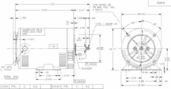 J048 Marathon 1/2 Hp 3-Phase Jet Pump Motor 3600 RPM 208-230/460V ODP 56J Frame (rigid Base) -Motor Warehouse Store 48 line 82490.1605818425