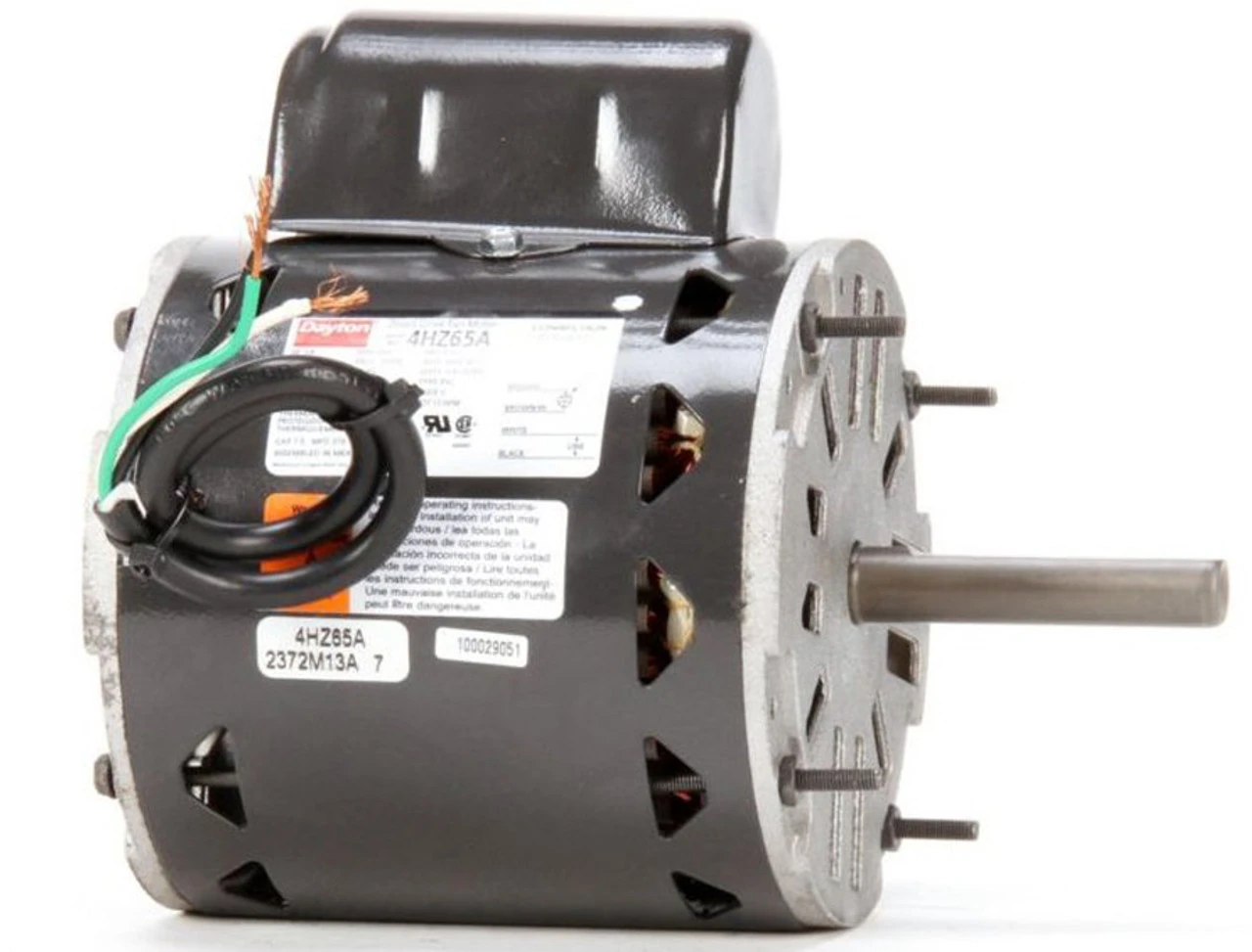 4HZ67 Dayton 1/3 HP Direct Drive Blower Motor 1650 RPM 115V 1 4HZ67 Dayton 1/3 HP Direct Drive Blower Motor 1650 RPM 115V