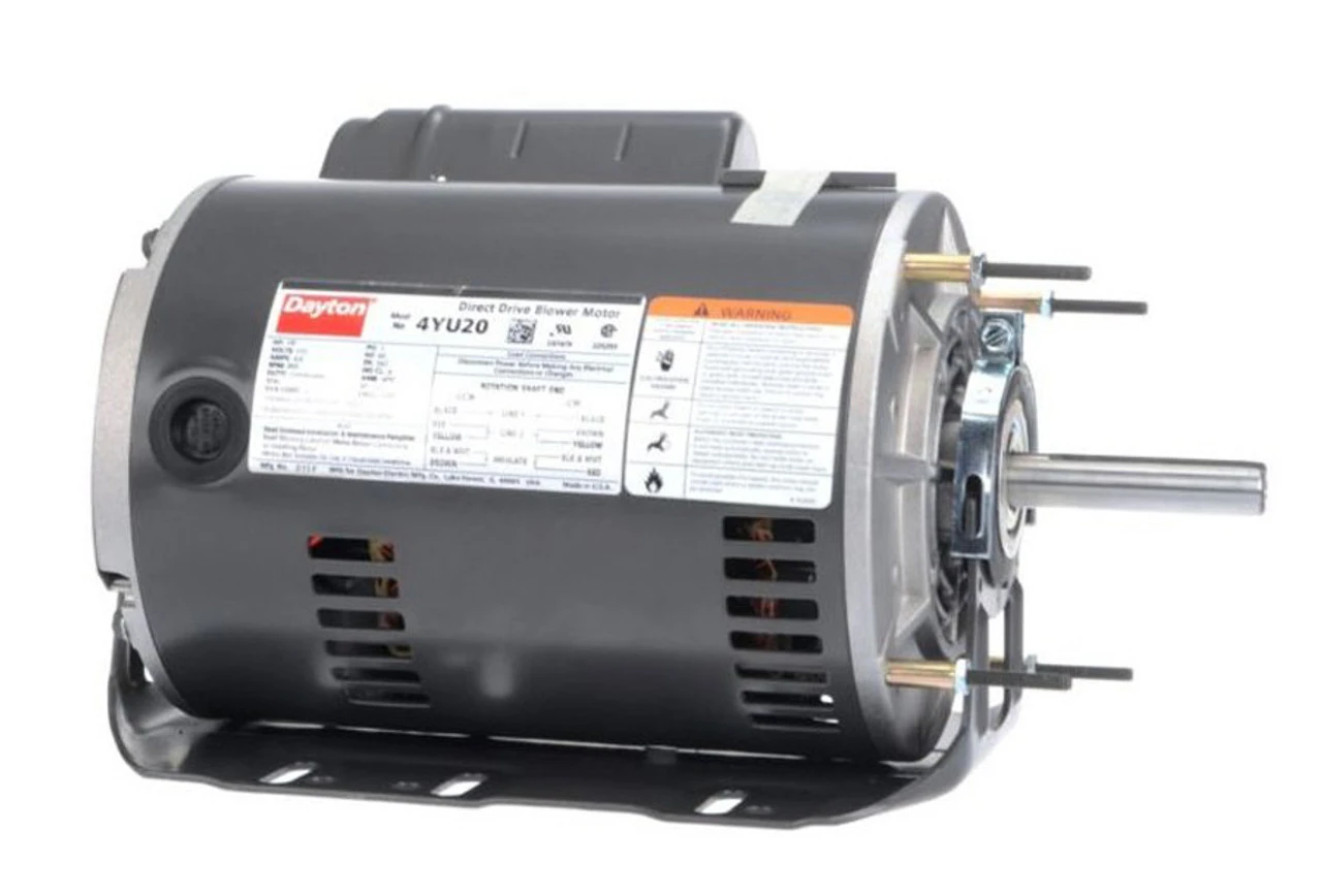 4YU20 Dayton 1/4 HP Direct Drive Blower Motor 860 RPM 115V 1 4YU20 Dayton 1/4 HP Direct Drive Blower Motor 860 RPM 115V