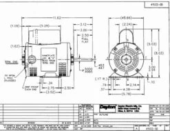 4YU22 Dayton 1/2 HP Direct Drive Blower Motor 860 RPM 115/230V -Motor Warehouse Store 4YU22dim 74526.1462905508