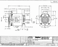 4YU23 Dayton 1/6 HP Direct Drive Blower Motor 1140 RPM 115V -Motor Warehouse Store 4YU23dim 20192.1461344240