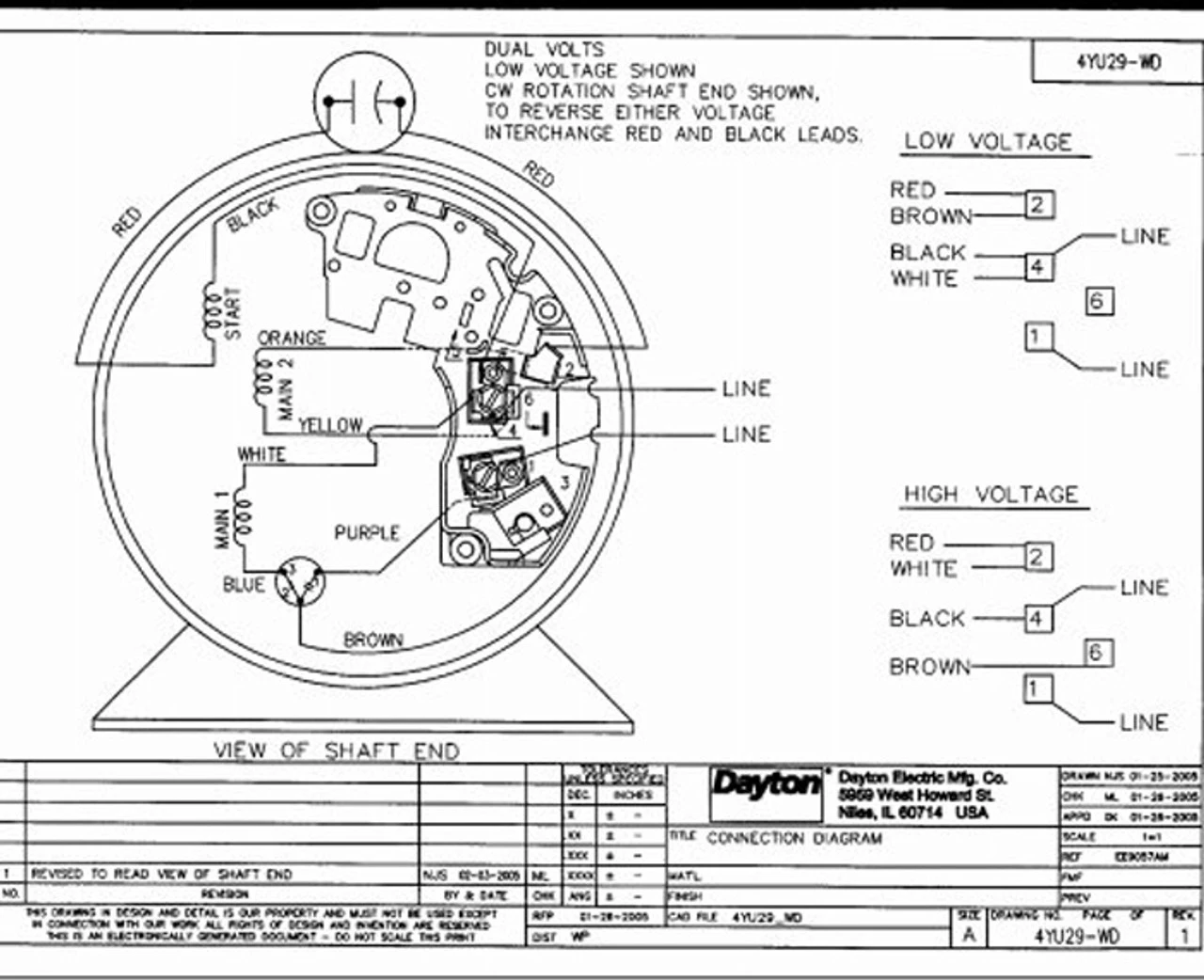 4YU29 Dayton 3/4 HP Direct Drive Blower Motor 1725 RPM 115/230V 4 4YU29 Dayton 3/4 HP Direct Drive Blower Motor 1725 RPM 115/230V - Image 4
