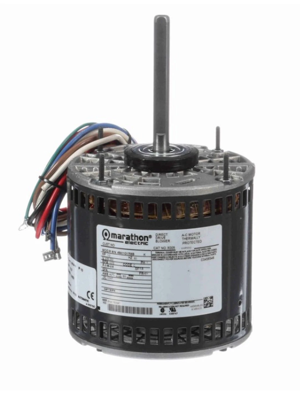 X005 Marathon 1/2 Hp 208-230V 1075 RPM (3 Speed) OPAO 48Y Frame Blower Motor 1 X005 Marathon 1/2 Hp 208-230V 1075 RPM (3 Speed) OPAO 48Y Frame Blower Motor