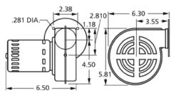 Fasco 50748-D500 Centrifugal Blower 115 Volts -Motor Warehouse Store 50748 D500 dim 73879.1435071119
