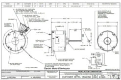 5455 Nidec | 1/3 Hp 1075 RPM 1-Speed 208-230V; 5.6" Blower Motor -Motor Warehouse Store 5455dimajjj 54309.1568723398