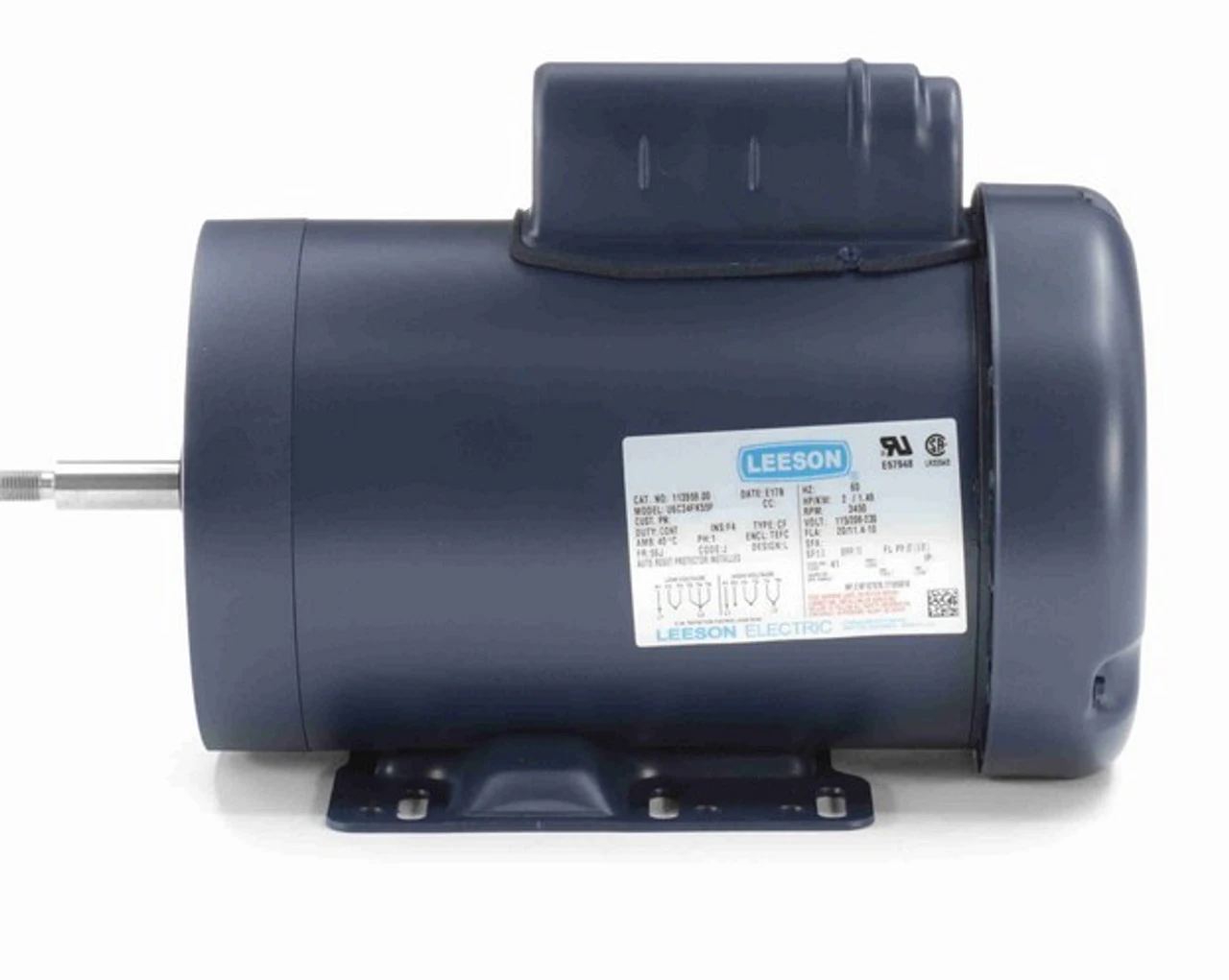 113959.00 Leeson 2 Hp 3600 RPM 115/208-230V 56J Frame (Rigid Base) TEFC 1-Phase Jet Pump Motor 3 113959.00 Leeson 2 Hp 3600 RPM 115/208-230V 56J Frame (Rigid Base) TEFC 1-Phase Jet Pump Motor - Image 3