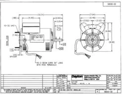 1.5 HP Direct Drive Blower Cap Start Motor 1725 RPM 115/208-230V Dayton 5BE60 -Motor Warehouse Store 5BE60DIM 76982.1462993006