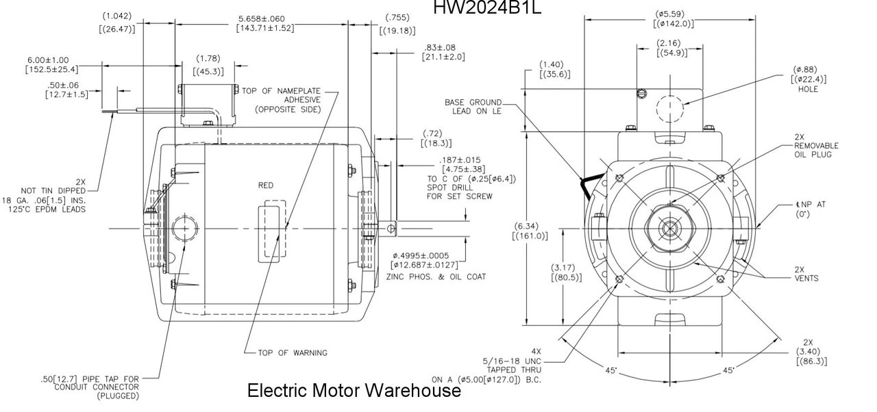 HW2024B1L Century 1/4 Hp 1725 RPM 115V Hot Water Circulator Motor Century # HW2024B1L 4 HW2024B1L Century 1/4 Hp 1725 RPM 115V Hot Water Circulator Motor Century # HW2024B1L - Image 4