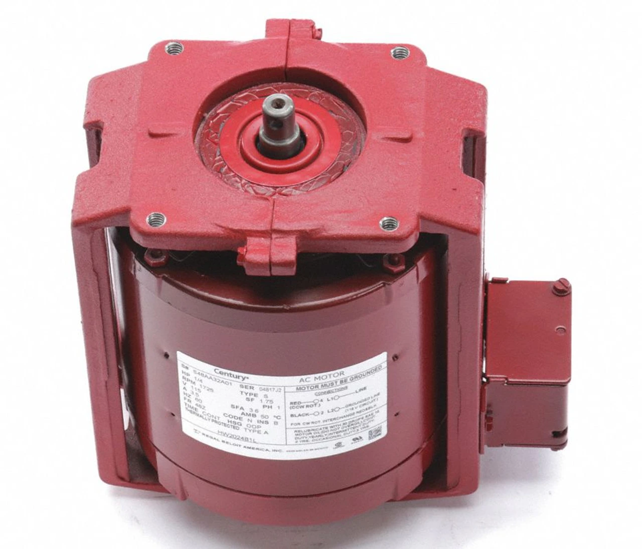 HW2024B1L Century 1/4 Hp 1725 RPM 115V Hot Water Circulator Motor Century # HW2024B1L 3 HW2024B1L Century 1/4 Hp 1725 RPM 115V Hot Water Circulator Motor Century # HW2024B1L - Image 3