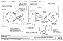 8671 Nidec | 1/2 Hp 1075 RPM 2-Speed 208-230V; 5.6" Condenser Motor -Motor Warehouse Store Nidec 8671 98679.1572426505