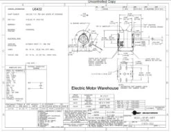 U6432 Century 1/15 Hp 1050 RPM 1-Speed 5" Diameter 115V Century Motor # U6432 -Motor Warehouse Store U6432 dim 90923.1531228826