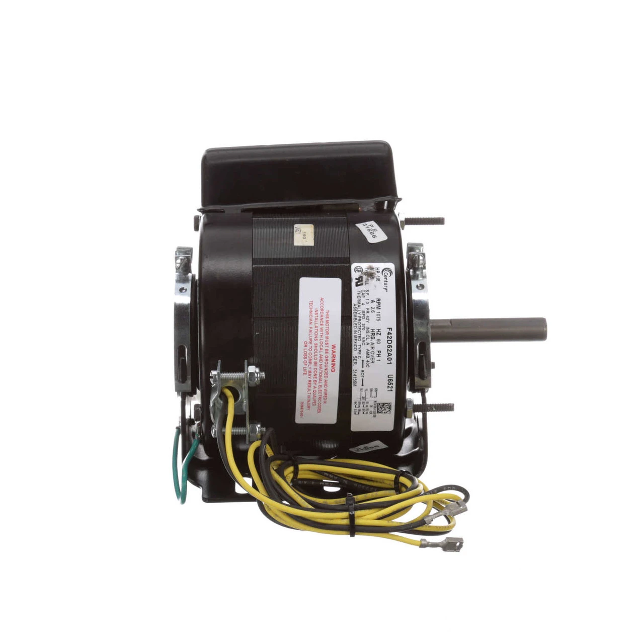 U6521 Century Unit Heater Motor 1/8 Hp, 1075 RPM, 115 Volts 1 U6521 Century Unit Heater Motor 1/8 Hp, 1075 RPM, 115 Volts
