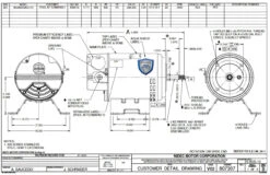 ASB116 US Motors 5 Hp 3450 RPM 56Y 208-230V (ODP) High Efficiency Switchless Pool Pump Motor