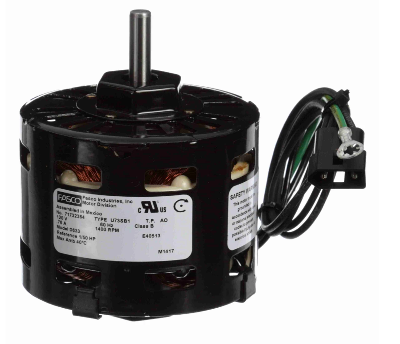 Fasco D633 Motor | Broan Fan Motor 1/50 Hp 1400 RPM 115V 2 Fasco D633 Motor | Broan Fan Motor 1/50 Hp 1400 RPM 115V - Image 2