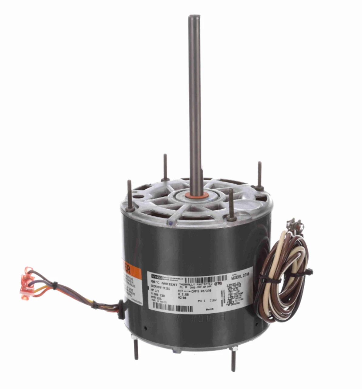 Fasco D796 Motor | 1/3 Hp 825 RPM 5.6" Diameter 208-230 Volts 1 Fasco D796 Motor | 1/3 Hp 825 RPM 5.6" Diameter 208-230 Volts