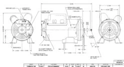 SPH25FL2S US Motors 2 1/2 Hp 3450/1725 RPM 48 Frame 115V Thru-Bolt Pool-Spa Motor