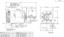X512 Marathon 3/4 Hp 3-phase 208-230/460V 1200 RPM OPAO 56HZ Frame Condenser Fan Motor -Motor Warehouse Store x512 line 57247.1691511332